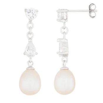 Splendid Pearls | Sterling Silver 7.5-8mm Freshwater Pearl Earrings,商家Premium Outlets,价格¥142
