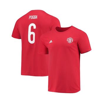 亚历山大王联名阿迪达斯, Adidas | Men's Paul Pogba Red Manchester United Amplifier Name Number T-shirt商品图片 