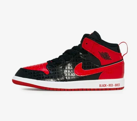 Jordan | 幼童Air Jordan Mid PS 运动鞋 黑红色,商家Jimmy Jazz,价格¥596
