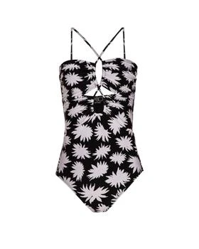 Dahlia Lace-Up One Piece In Black