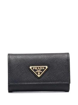 Prada | Prada Logo Plaque Tri-Fold Key Case,商家Cettire,价格¥3186