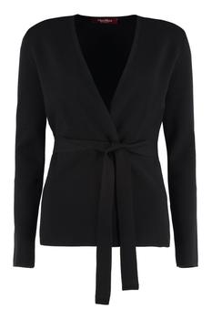 maxmara studio是什么牌子, Max Mara | Max Mara Studio Monia Belted Double-Breasted Cardigan商品图片 