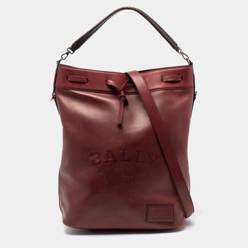 bally 包水桶包, [二手商品] Bally | Bally Burgundy Leather Cloy Drawstring Bucket Bag商品图片 9.8折, 满1件减$100, 满减