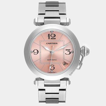 推荐Cartier Pink Stainless Steel Pasha C Automatic W31075M7 Women's Wristwatch 35 MM商品
