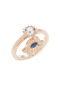 商品Rose Goldtone-Plated & Swarovski Crystal Hamsa Symbol Ring图片