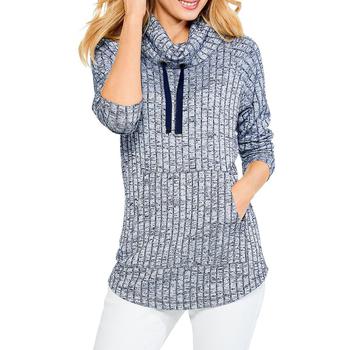 推荐Nic + Zoe Womens Champion Ribbed Knit Marled Pullover Sweater商品