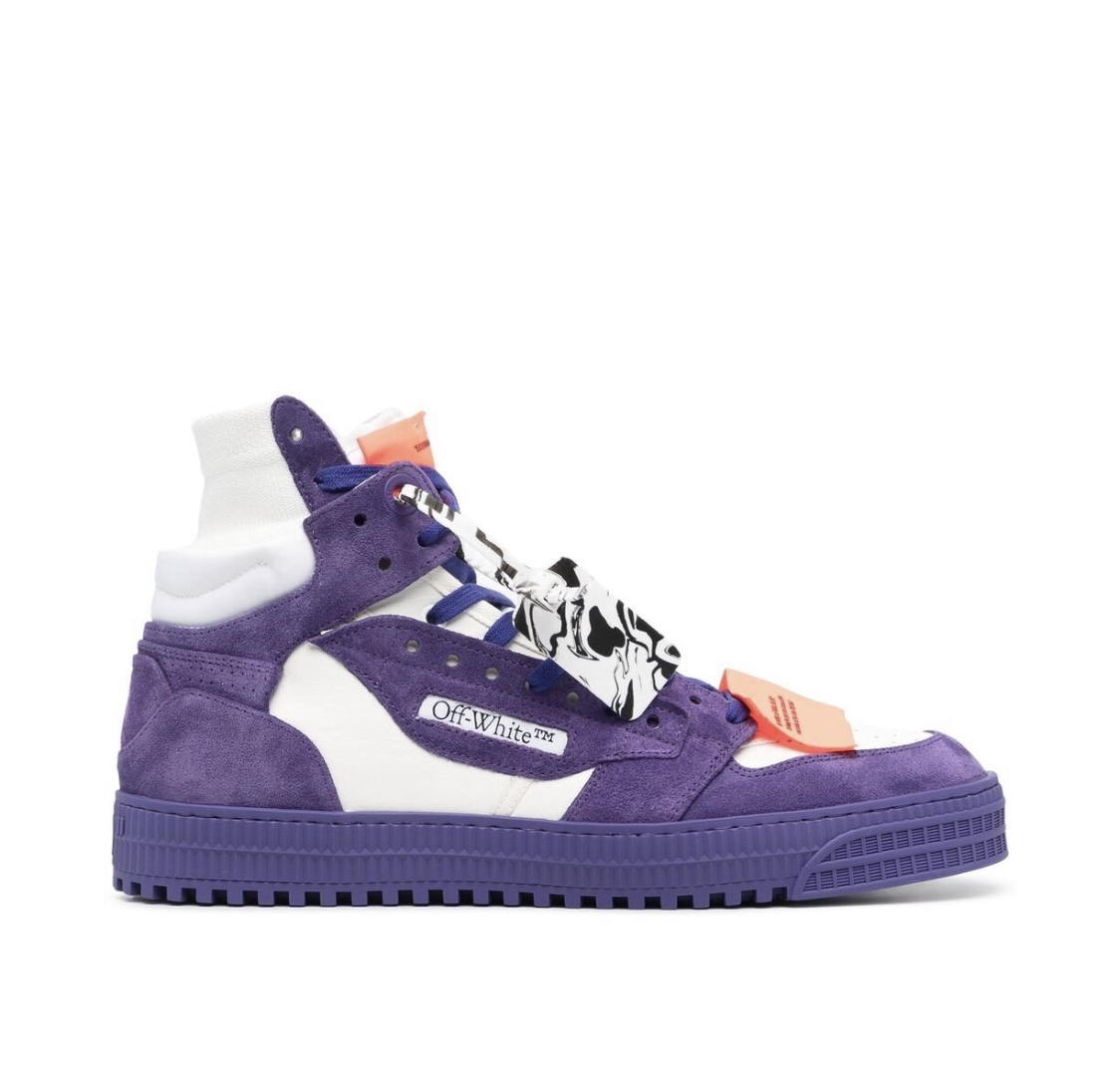 Off-White | 男士休闲板鞋 紫白色 OMIA065S21LEA002-3509商品图片,