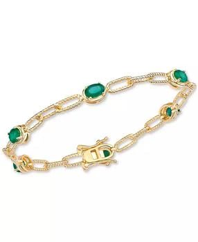 Macy's | Emerald Rope Link Bracelet (3 ct. t.w.) in Gold-Plated Sterling Silver (Also in Ruby & Sapphire),商家Macy's,价格¥1813