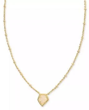 Kendra Scott | 14k Gold-Plated Framed Drusy Stone 19" Adjustable Pendant Necklace,商家Macy's,价格¥314