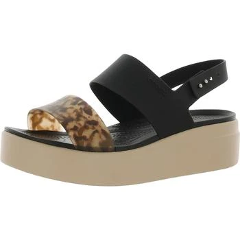 推荐Crocs Womens Brooklyn Jelly Strappy Platform Sandals商品