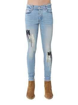 了解amiri牛仔裤, AMIRI | Ma Super-Skinny Stencil Jeans商品图片 