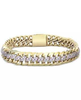 Macy's | Men's Diamond Curb Link Chain Bracelet (5 ct. t.w.) in 10k Gold,商家Macy's,价格¥48835