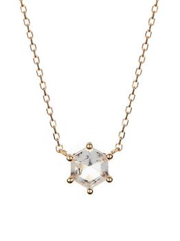 商品Apres | 14K Yellow Gold & White Topaz Hexagonal Pendant Necklace,商家Saks Fifth Avenue,价格¥2859图片