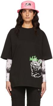 We11done | Black Cotton T-Shirt商品图片,额外8.5折, 独家减免邮费, 额外八五折