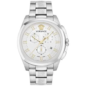 Versace | Men's Swiss Chronograph Geo Stainless Steel Bracelet Watch 43mm 
