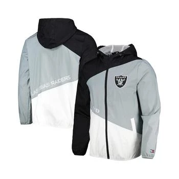 推荐Men's Black, Silver Las Vegas Raiders Bill Full-Zip Jacket商品