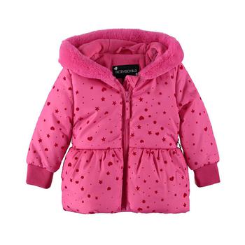 商品S Rothschild & CO | Baby Girls Flocked Peplum Hooded Jacket with Mittens,商家Macy's,价格¥234图片