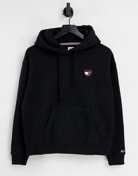 推荐Tommy Jeans boxy hoodie in black商品