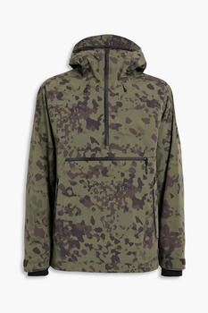 推荐Camouflage-print hooded half-zip ski jacket商品