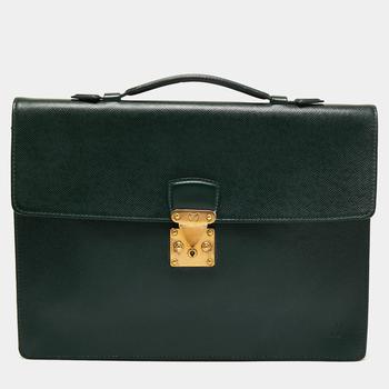 lv行李箱, [二手商品] Louis Vuitton | Louis Vuitton Episea Taiga Leather Serviette Kourad Briefcase商品图片 3.1折