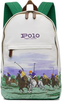 Ralph Lauren | White Equestrian-Print Backpack商品图片,独家减免邮费
