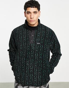 Volcom是什么牌子, Volcom | Volcom Error 92 printed snap neck fleece in black商品图片 4.4折