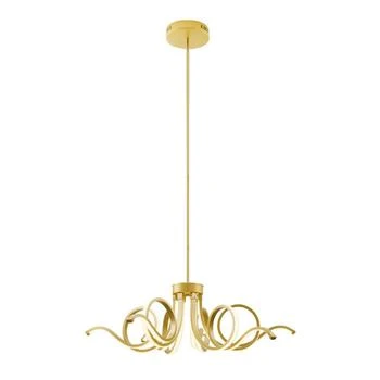 Finesse Decor | Magnolia LED Adjustable Chandelier Sandy Gold,商家Verishop,价格¥5907