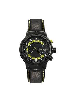 推荐Morphic M91 Series Chronograph Leather-Band Watch w/Date商品