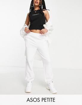 ASOS | ASOS DESIGN Petite ultimate jogger in white商品图片,6.1折×额外9.5折, 额外九五折
