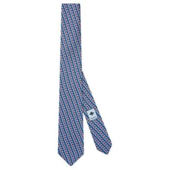 Gucci | [预售3天]古驰 行李箱印花 真丝 领带 男款 蓝色,商家AMRAP,价格¥1312