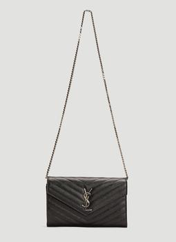 推荐Women's YSL Monogrammed Wallet Bag in Black商品
