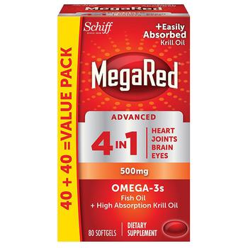 商品Advanced 4 in 1 2x Concentrated Omega 500 mg Softgels,商家Walgreens,价格¥270图片