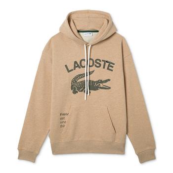 推荐Men's Loose-Fit Oversized Logo Hooded Fleece Sweatshirt商品