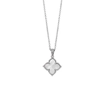 ADORNIA | Adornia Adornia Flower Mother of Pearl Necklace silver white,商家Premium Outlets,价格¥135