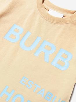 推荐Burberry Beige Baby Boys Cotton Logo Print T-Shirt商品