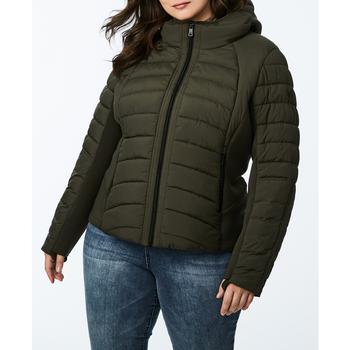 product Plus Size Ecoplume Packable Coat with Removable Bib image