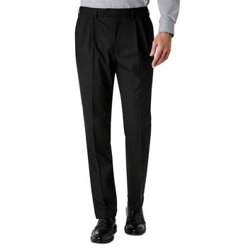 商品Men's Classic-Fit Solid Pleated Dress Pants图片