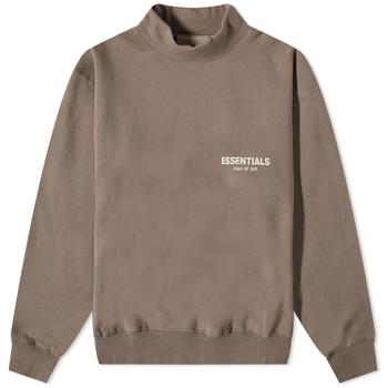 essentials毛衣, Essentials | Fear of God ESSENTIALS Logo Mock Neck Sweat - Desert Taupe商品图片 