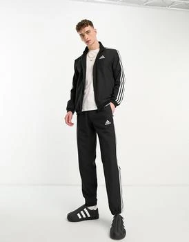推荐adidas Sportswear Essential woven tracksuit in black商品