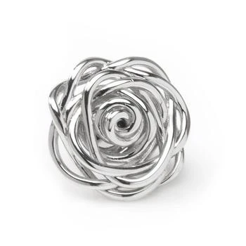 Ox and Bull Trading Co. | Men's Sterling Silver Rhodium Plated Rose Lapel Pin,商家Macy's,价格¥818