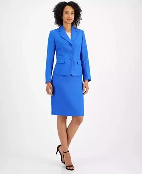 Le Suit | Women's Textured Three-Button Jacket & Skirt Suit Set, Regular & Petite,商家Macy's,价格¥740