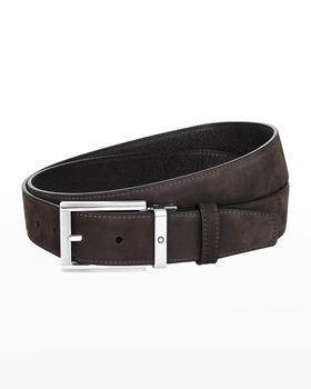 万宝龙皮带怎么选, MontBlanc | Men's Reversible Leather Buckle Belt商品图片 