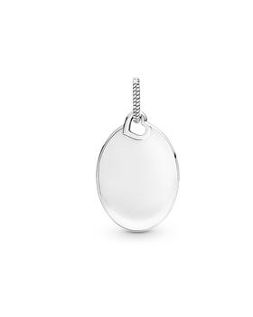 PANDORA | Pandora Silver Engravable Oval Tag Pendant Necklace商品图片,4.5折