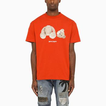 推荐Bear bright red-coloured crew neck t-shirt商品