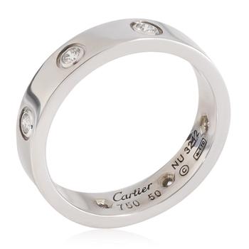 美国卡地亚戒指, [二手商品] Cartier | Pre-Owned Cartier Love Diamond Wedding Band in 18k White Gold 0.19 CTW商品图片 9.2折
