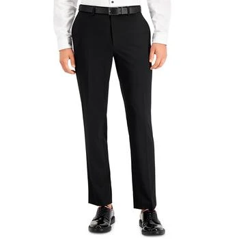 Men's Slim-Fit Black Solid Suit Pants, Created for Macy's