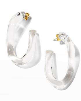 推荐Twist Hoop Earrings, Clear商品