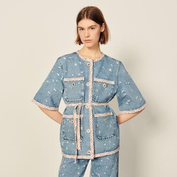sandro外套, Sandro | Short-sleeved denim jacket商品图片 5折