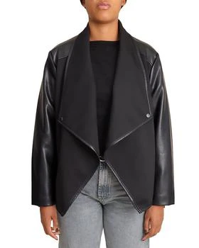 Bagatelle | Faux Leather Mixed Media Jacket,商家Bloomingdale's,价格¥668