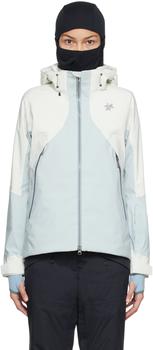 商品Goldwin | White & Blue 2-Tone Jacket,商家SSENSE,价格¥4020图片